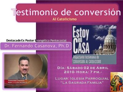 Proyección de video acerca del Testimonio de conversión de Ex- Pastor Evangélico Pentecostal